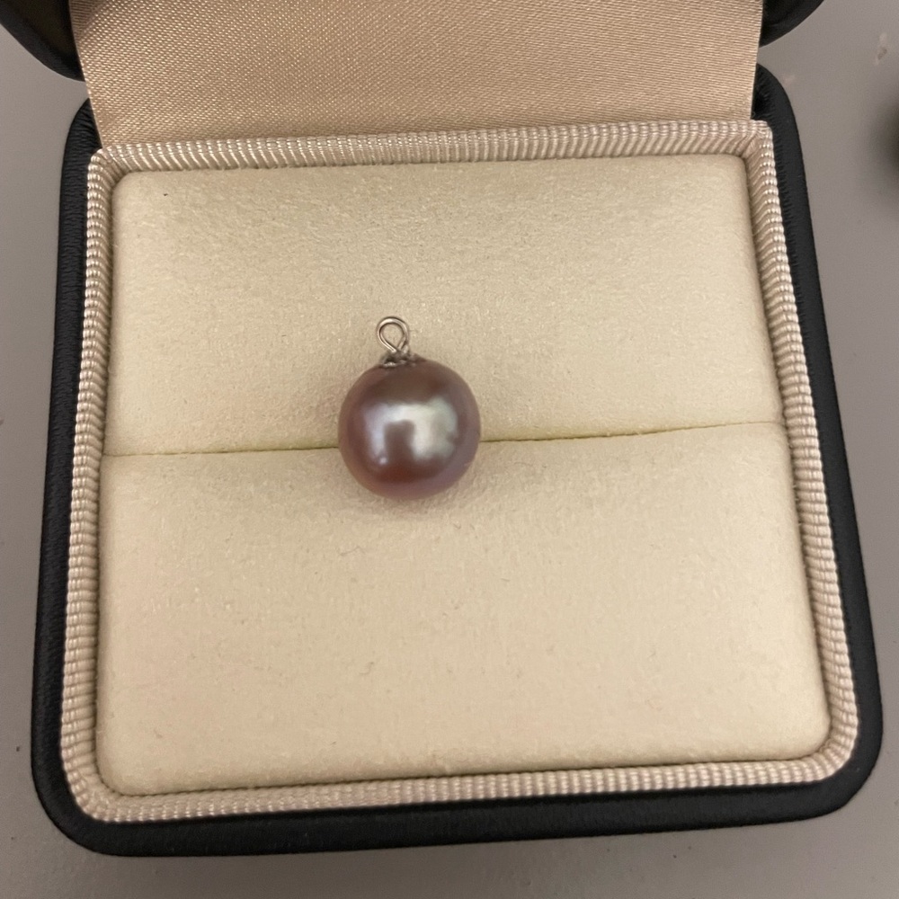 Natural Purple Pearl Silver Pendant